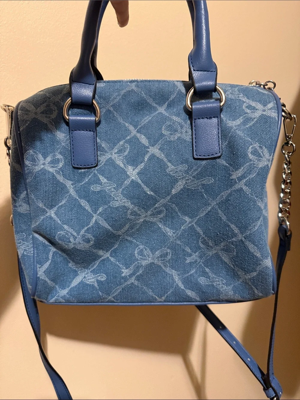 Juicy Couture Denim Lovely Bow Satchel Handbag